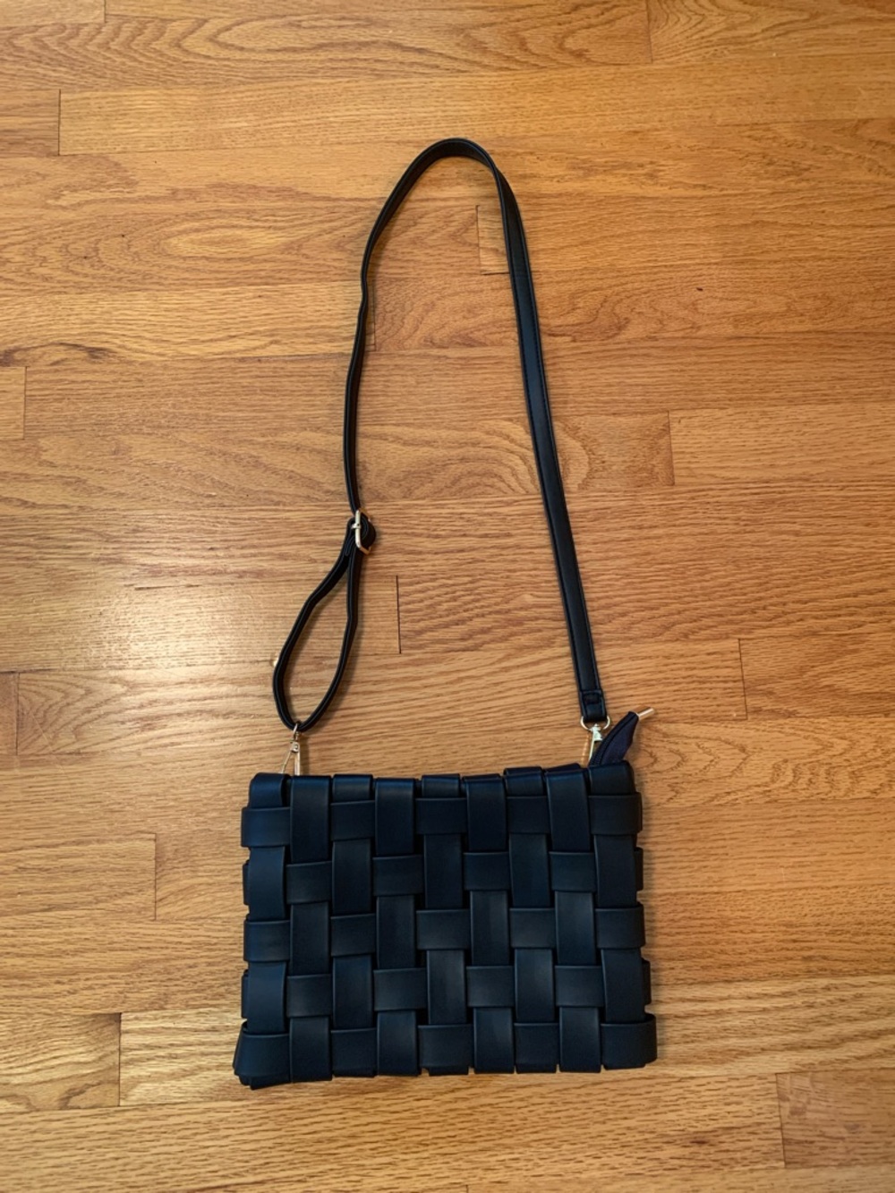 Anthropologie Woven Crossbody Shoulder Bag - Black